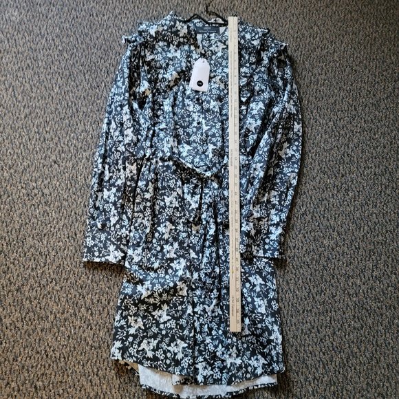 NWT Erdem x Universal Standard Primrose Floral Ruffle Shirt Dress Size Medium - Picture 10 of 15